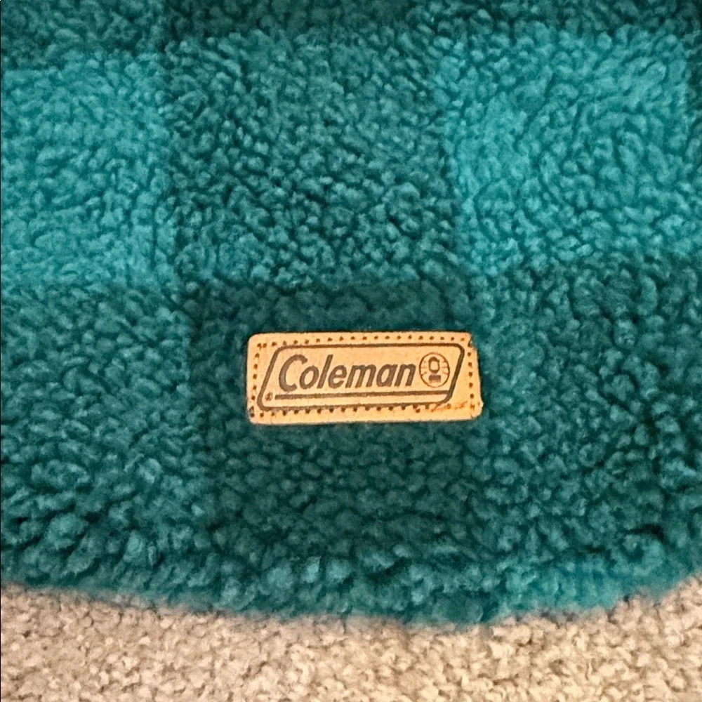 Coleman Teal Checkered Pet Sweater